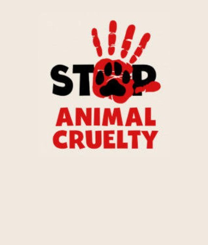 Stop animal cruelty campaign message